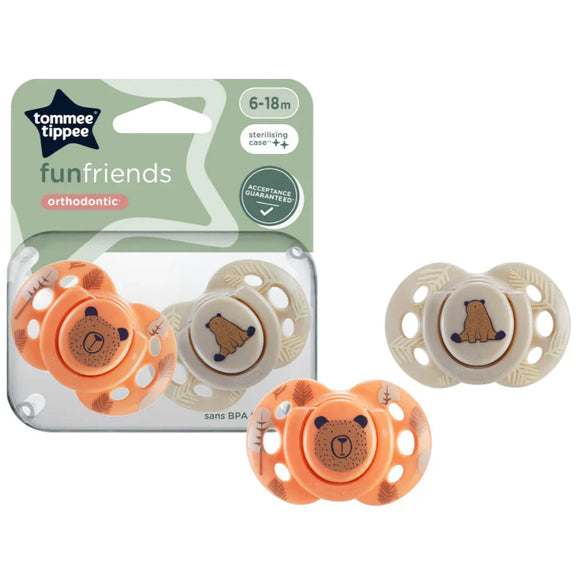 Tommee Tippee Fun Friends Orthodontic Soother x 2pcs (6-18 Months)