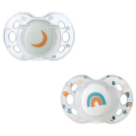 Tommee Tippee Orthodontic Night Time Soothers x 2pcs (18-36 Months)