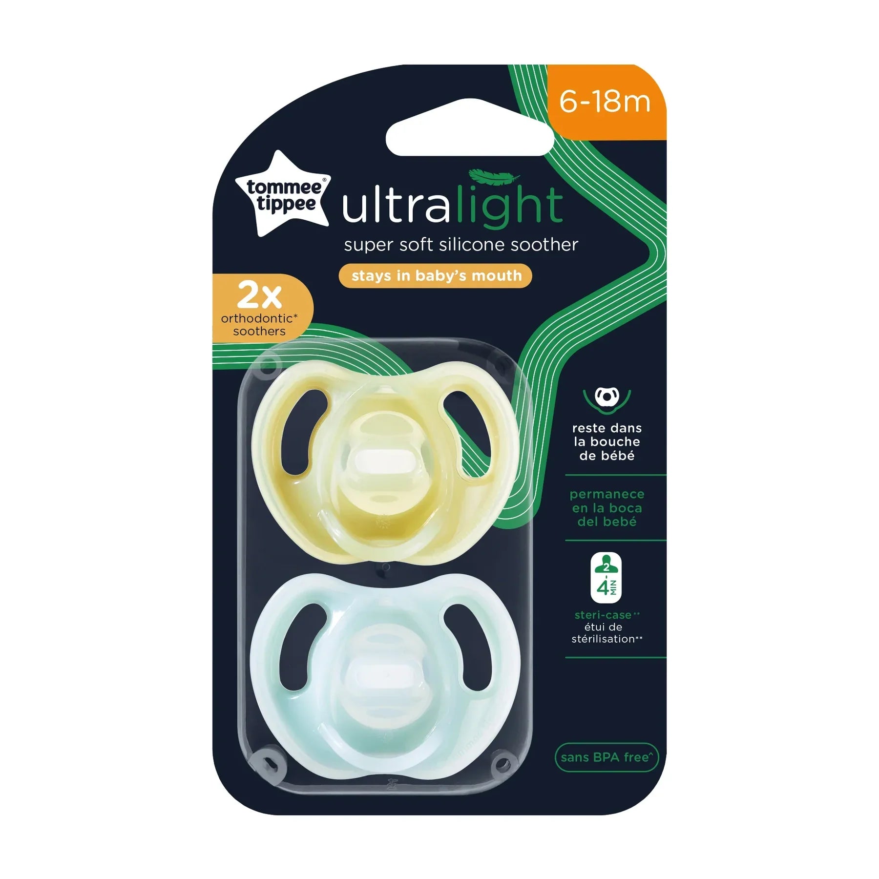 Tommee Tippee Ultra Light Soothers x 2pcs