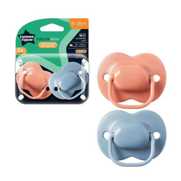 Tommee Tippee Cherry Latex Soothers x 2pcs