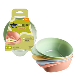 Tommee Tippee 4x Easy Scoop Feed Bowls - 6 M+