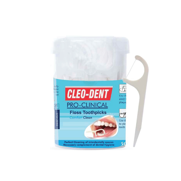Cleo-Dent Floss Toothpicks - 50 Pieces