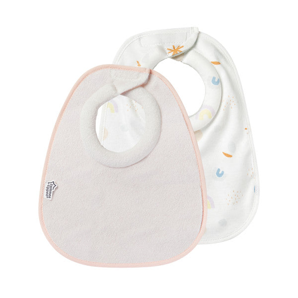 Buy pink Tommee Tippee Feeding Bibs 2 Pieces 0m+