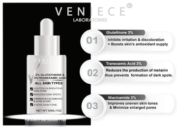 Veniece Tranexamic Acid Plus Glutathione Serum - 30 ml