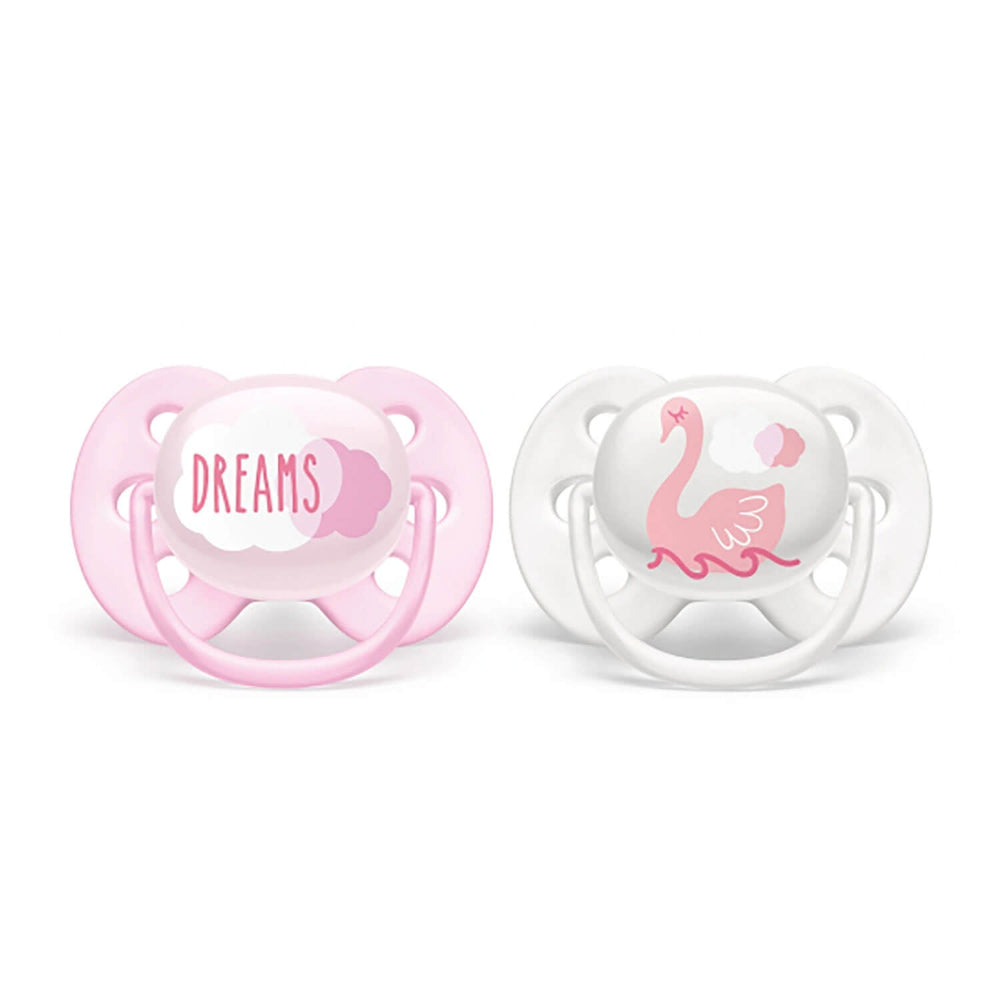 Avent 2 Deco Ultra Soft Soothers 0-6 M