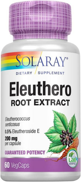 Solaray Eleuthero Root Extract 200 mg - 60 Capsules
