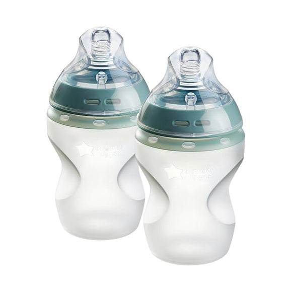Tommee Tippee X2 Natural Start Silicone Bottles 0M+  - 260 ml