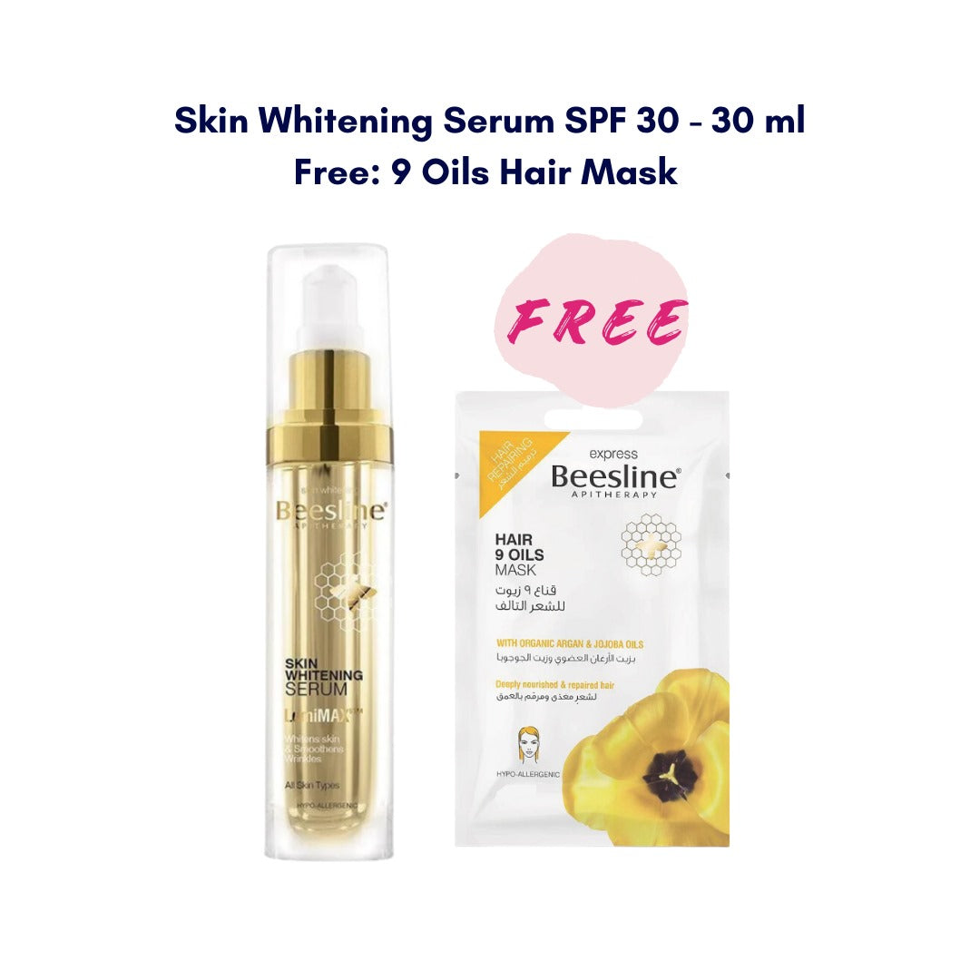 Beesline Skin Whitening Serum With A Free Hair Mask Bundle