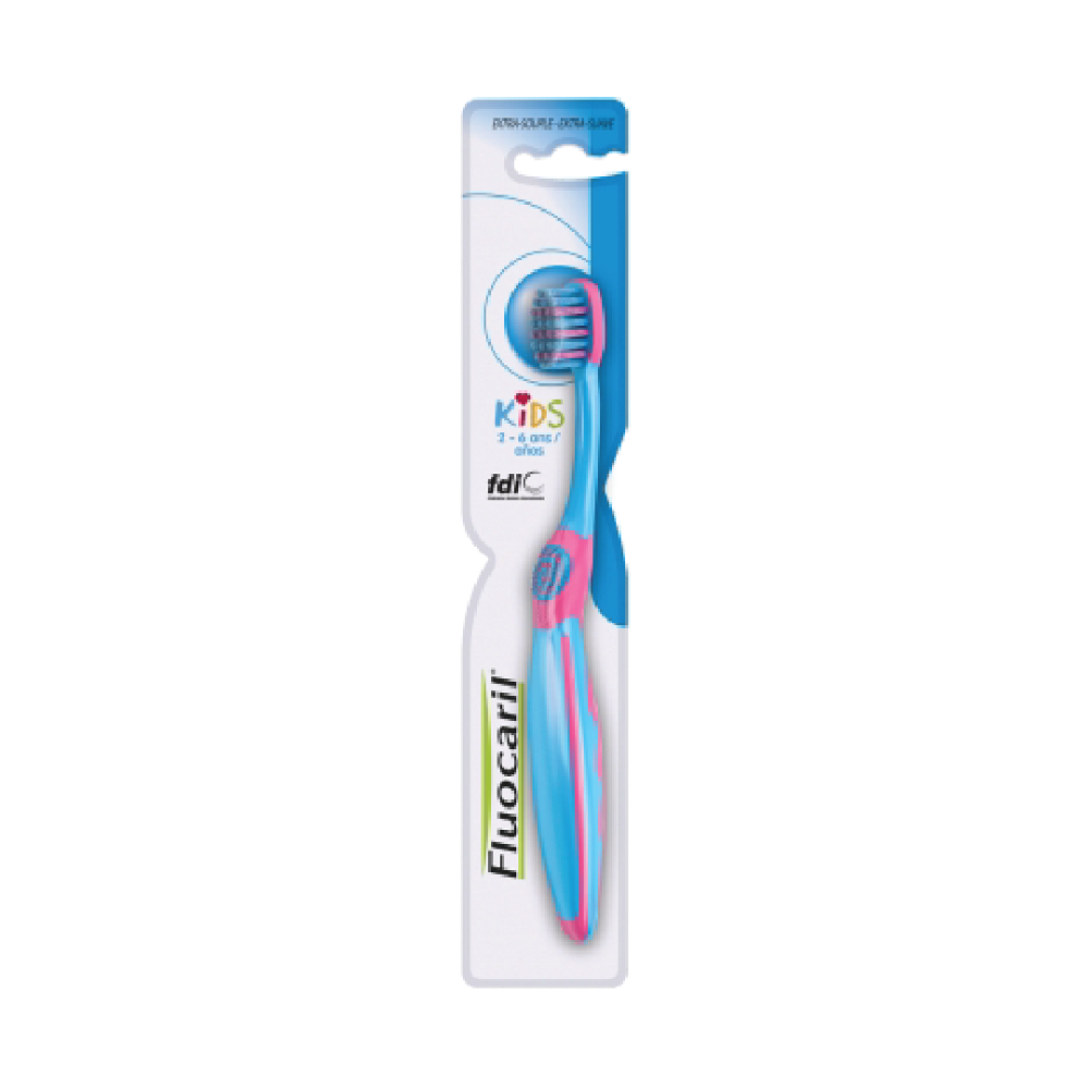 Fluocaril-kids Toothbrush 2-6 Years Extra-supple-pink & Purple