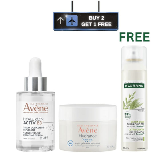 Avene Hyaluron Activ B3 Serum Wtih Aqua-Gel & A Free Dry Shampoo