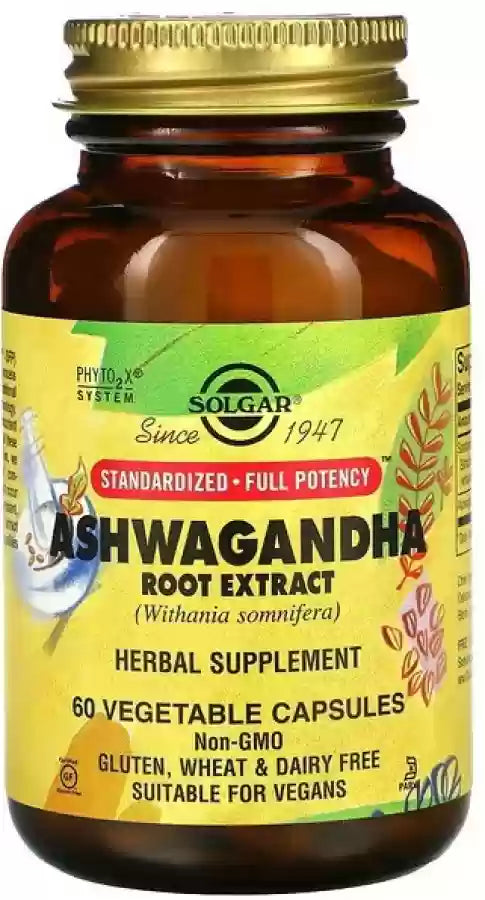 Solgar Ashwaghanda Root Extract - 60 Vegetable Capsules