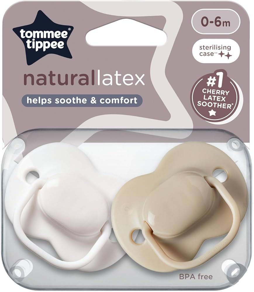 Tommee Tippee Natural Latex Soother - 2 Packs