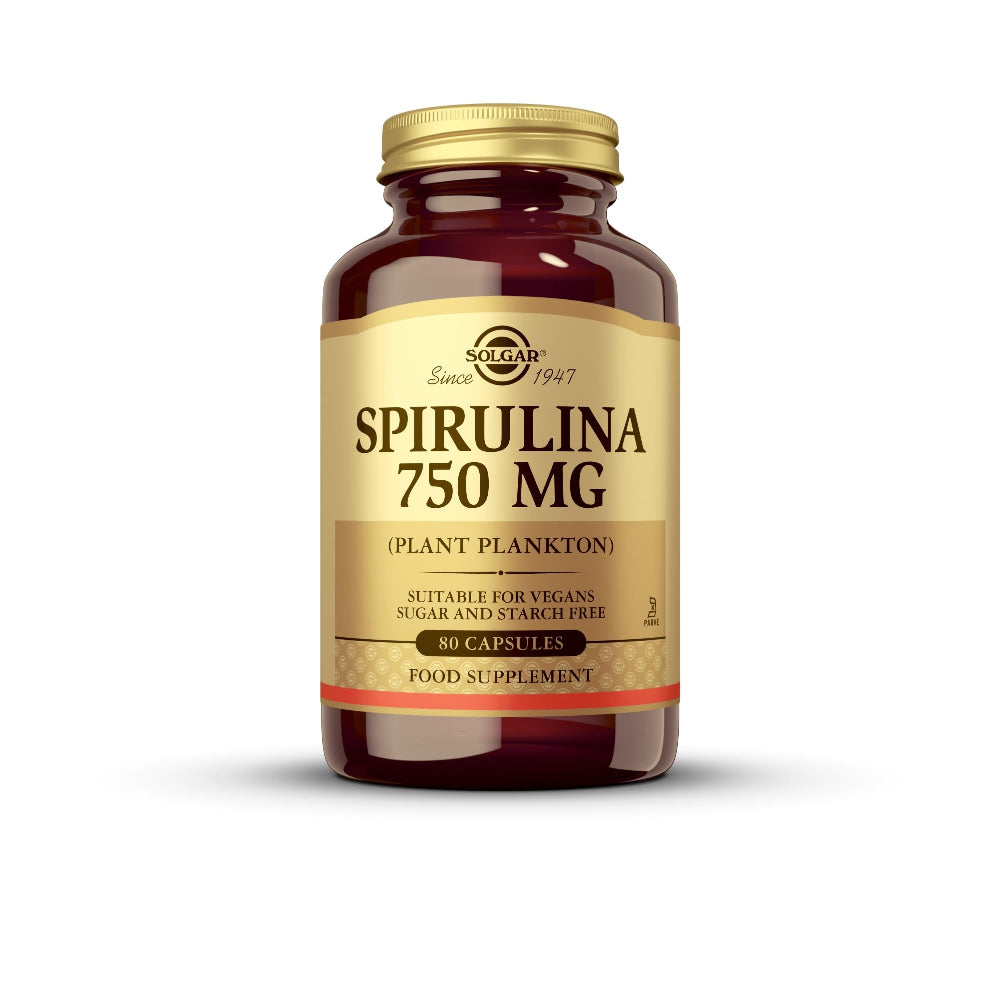 Solgar Spirulina 750 MG - 80 Vegetable Capsules