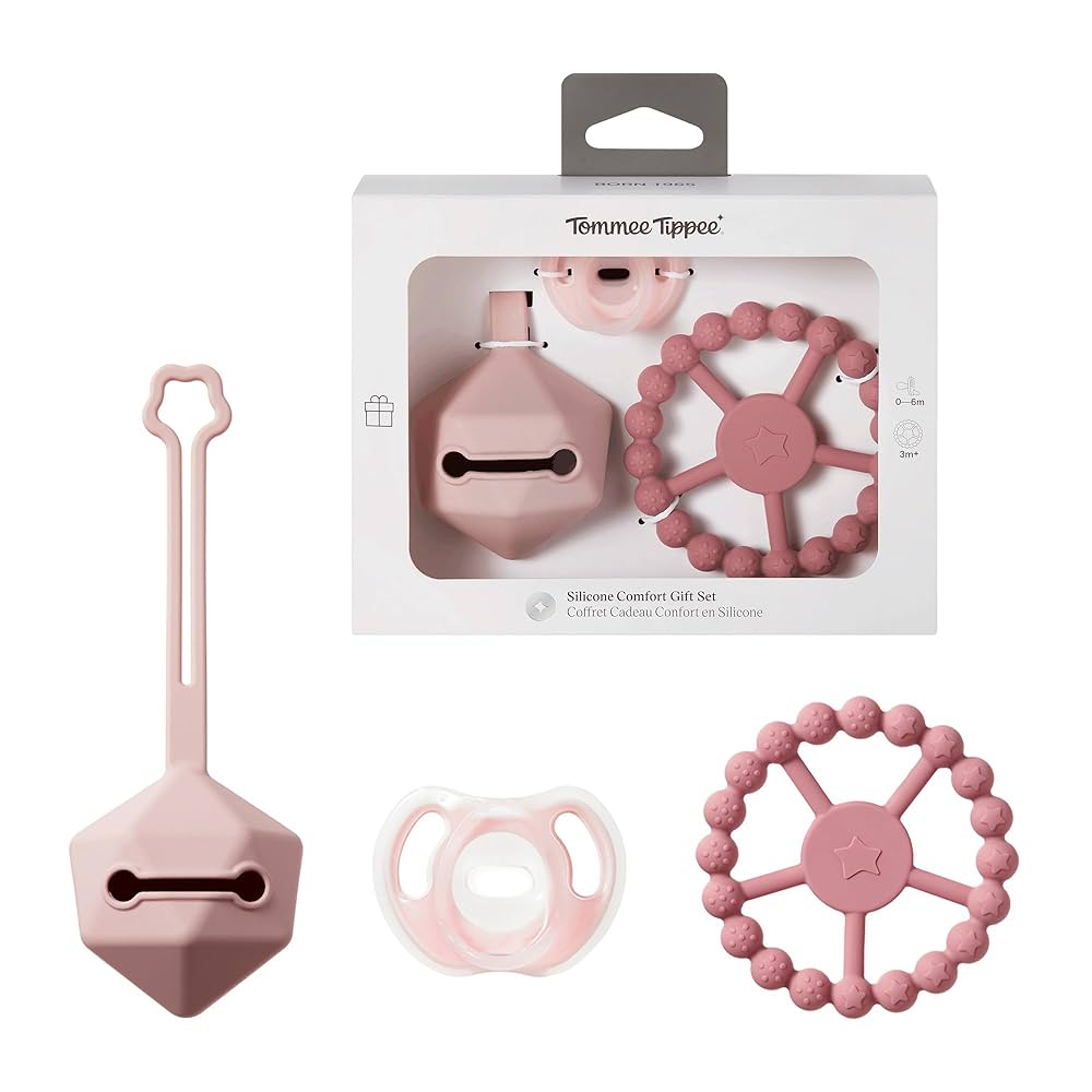 Tommee Tippee Silicone Comfort Gift Set, Ultra-light Soother - 0