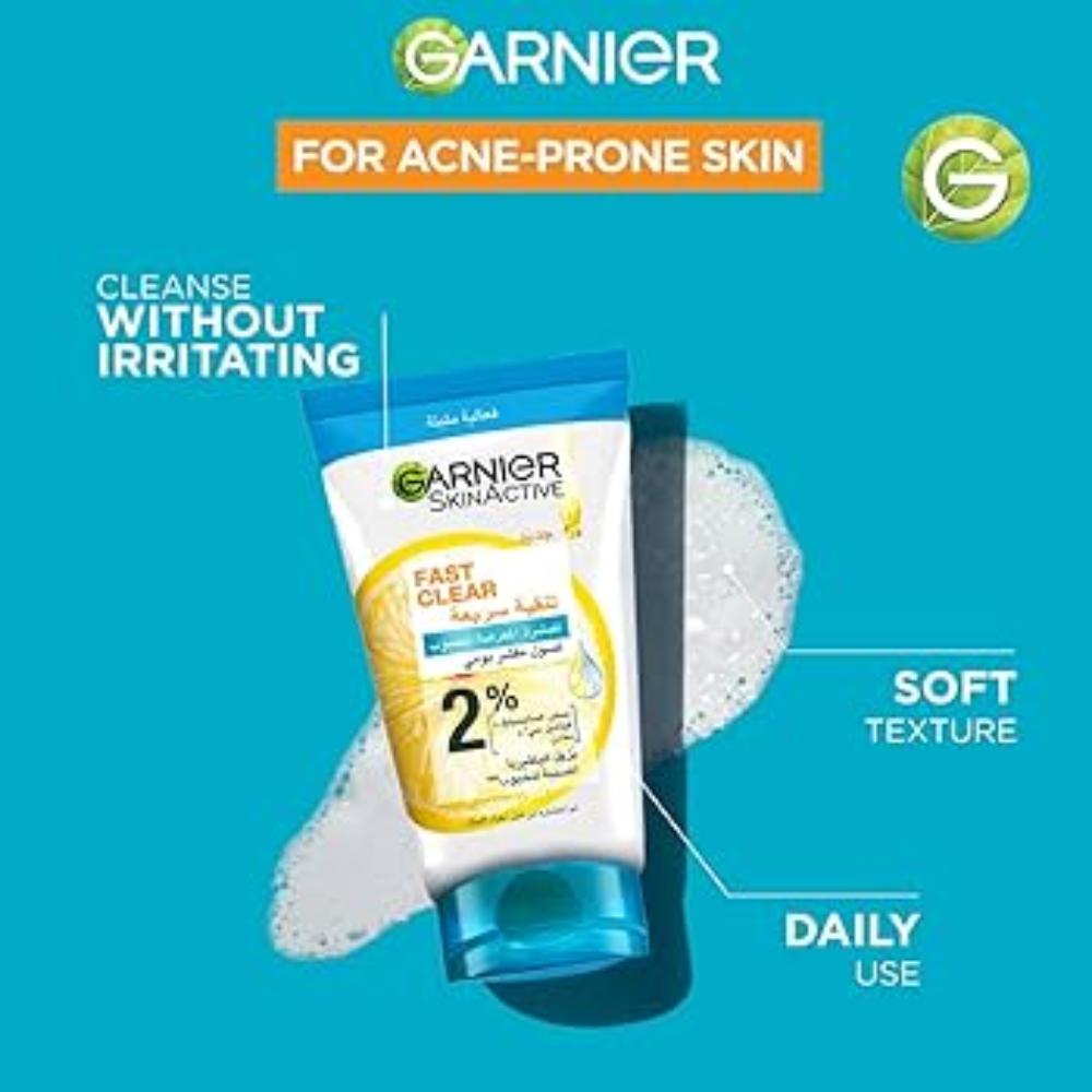 Garnier Fast Clear Daily Exfoliating Scrub For Acne Prone Skin - 150 ml