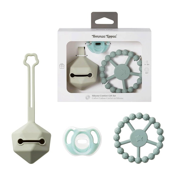 Tommee Tippee Silicone Comfort Gift Set, Ultra-light Soother