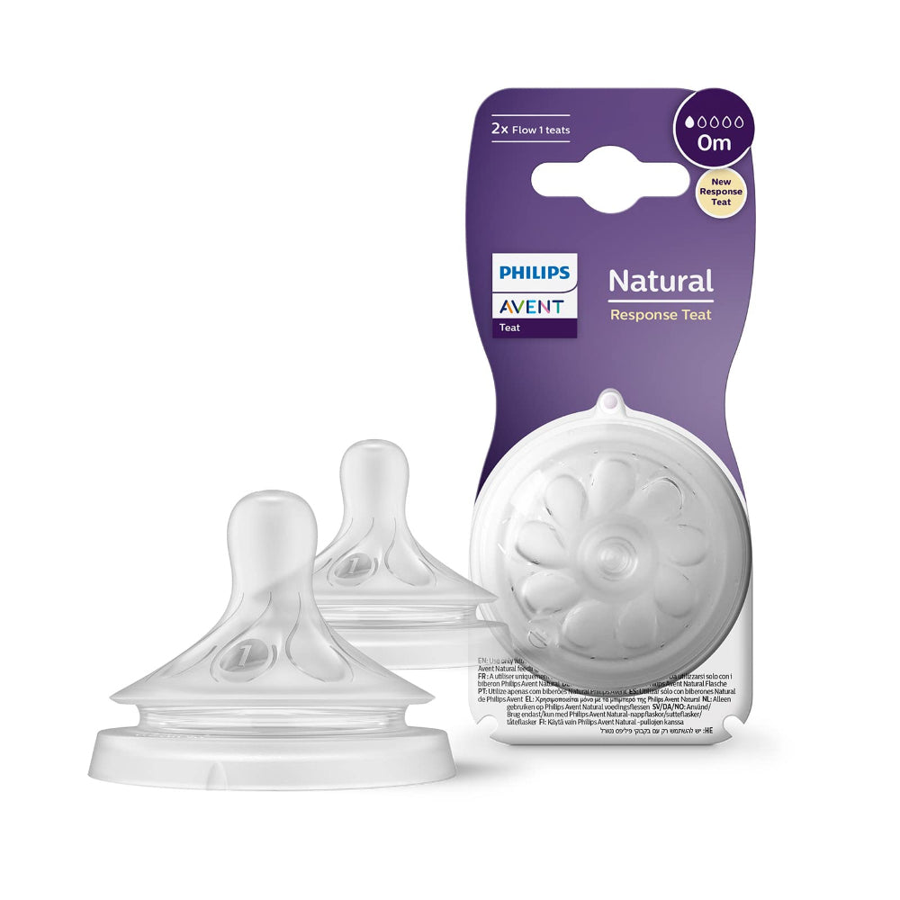 Avent 2 Natural Response Newborn Teats 1 Hole - 0M+
