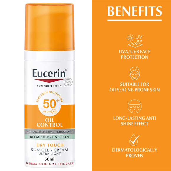 Eucerin Sun Oil Control Gel-Cream SPF50+ 50 ml