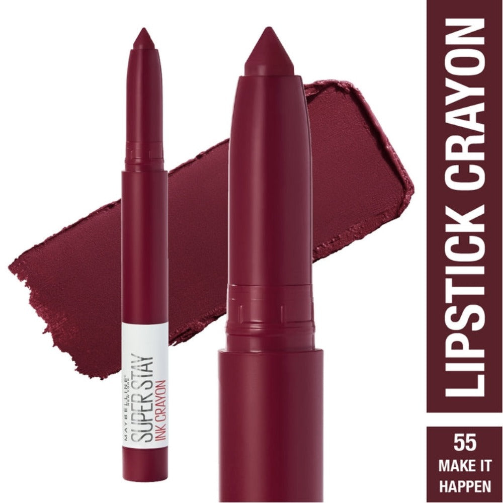 Buy make-it-happen-55 Maybelline Super Stay Ink Crayon Lipstick, Matte Longwear Lipstick