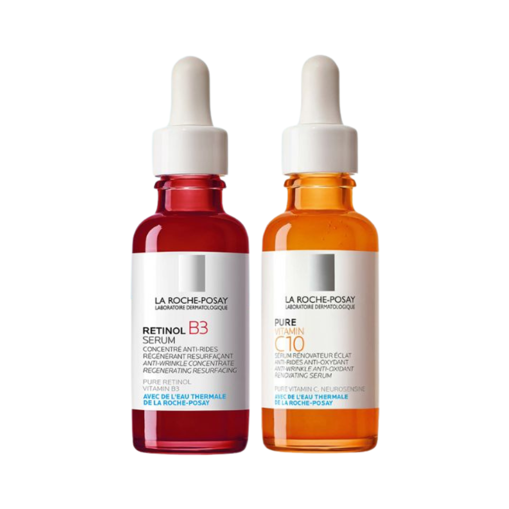 La Roche Posay Vitamin C Serum With Retinol Serum Bundle