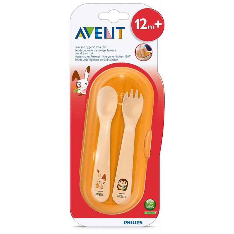 Avent Toddler Fork And Spoon 12m+ - 0