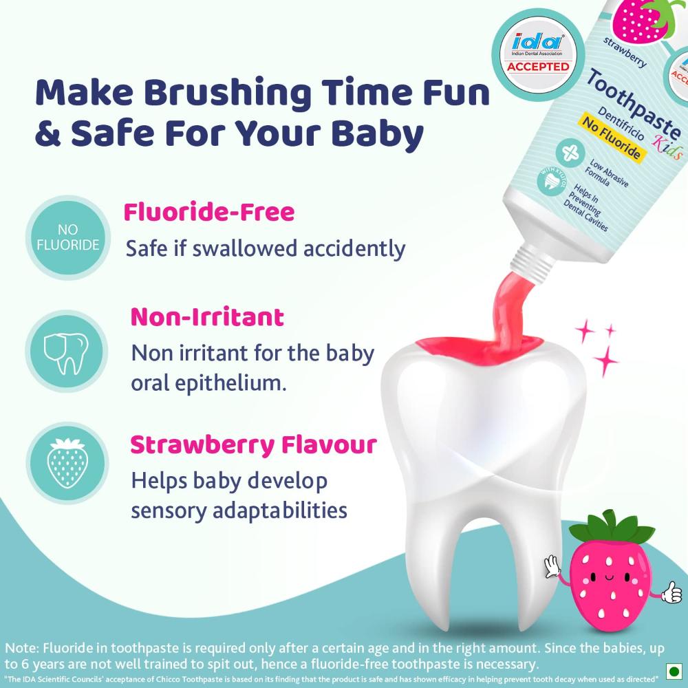 Chicco ToothPaste Strawberry 12M+ - 50 ml