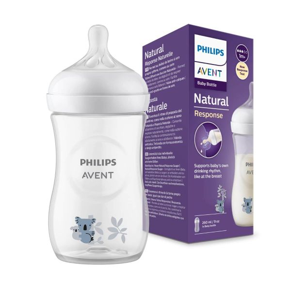 Avent Natural Response Feeding Bottle 1M+ Koala - 260 ml - 0