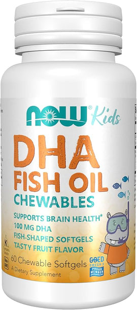 NOW DHA Fish Oil - 60 Chewable Softgels