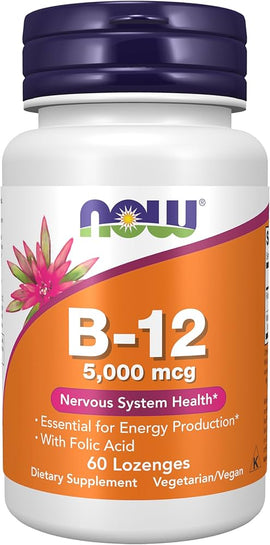 NOW B-12 5000 mcg - 60 Lozenges
