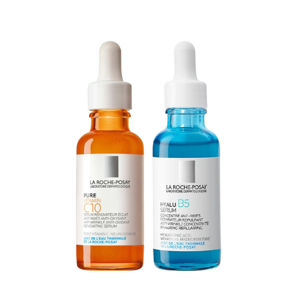 La Roche Posay Vitamin C Serum With Hyalu B5 Serum Bundle