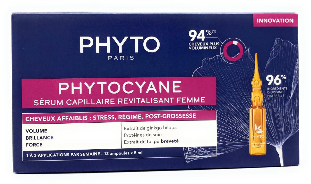 PhytoCyane Anti-Hairloss Ampoule Women- 12 Vials*5