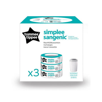 Tommee Tippee Simplee Sangenic Refill Cassette x 3pcs