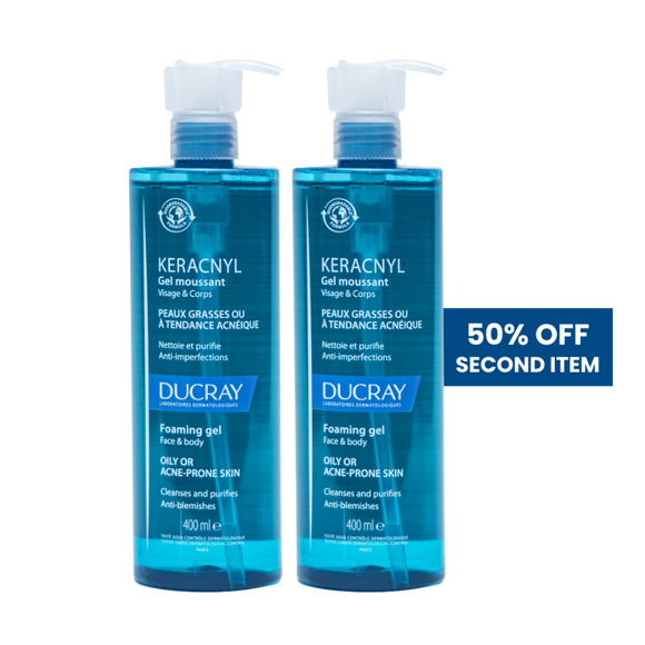 Ducray Keracnyl Foaming Gel Double Bundle