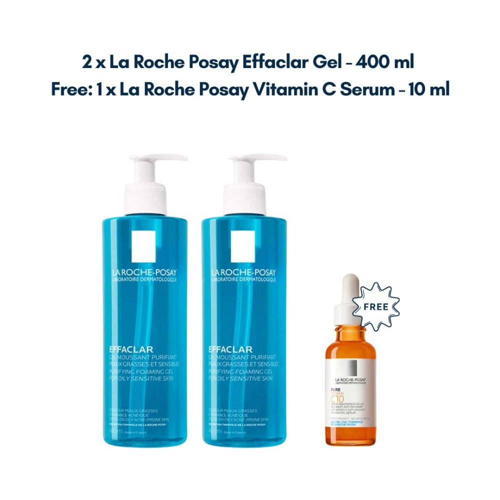 La Roche Posay Effaclar Cleansing Gel Bundle