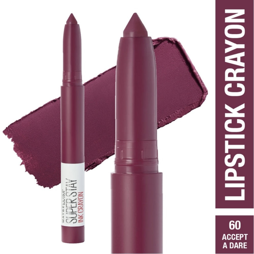 Buy accept-a-dare-60 Maybelline Super Stay Ink Crayon Lipstick, Matte Longwear Lipstick