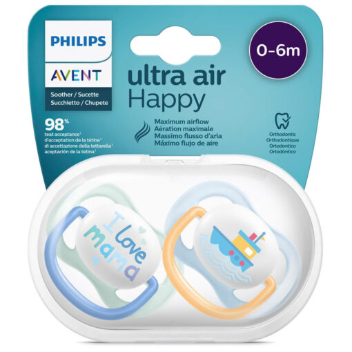 Avent Pacifier Ultra Air Happy I Love Mama 0-6 M