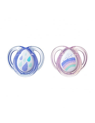 Tommee Tippee Anytime Soother Baby Girl x 2pcs (0-6 Months) - 0
