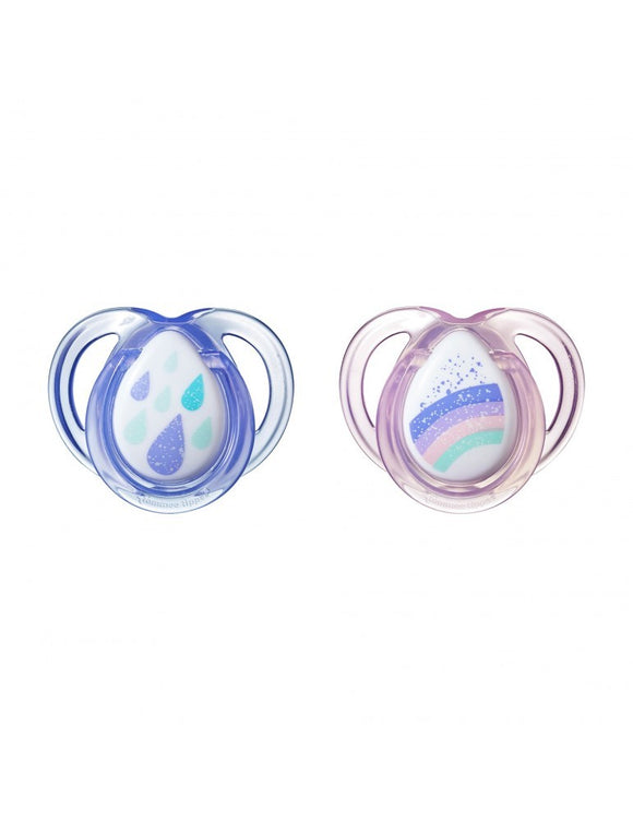 Tommee Tippee Anytime Soother Baby Girl x 2pcs (0-6 Months)