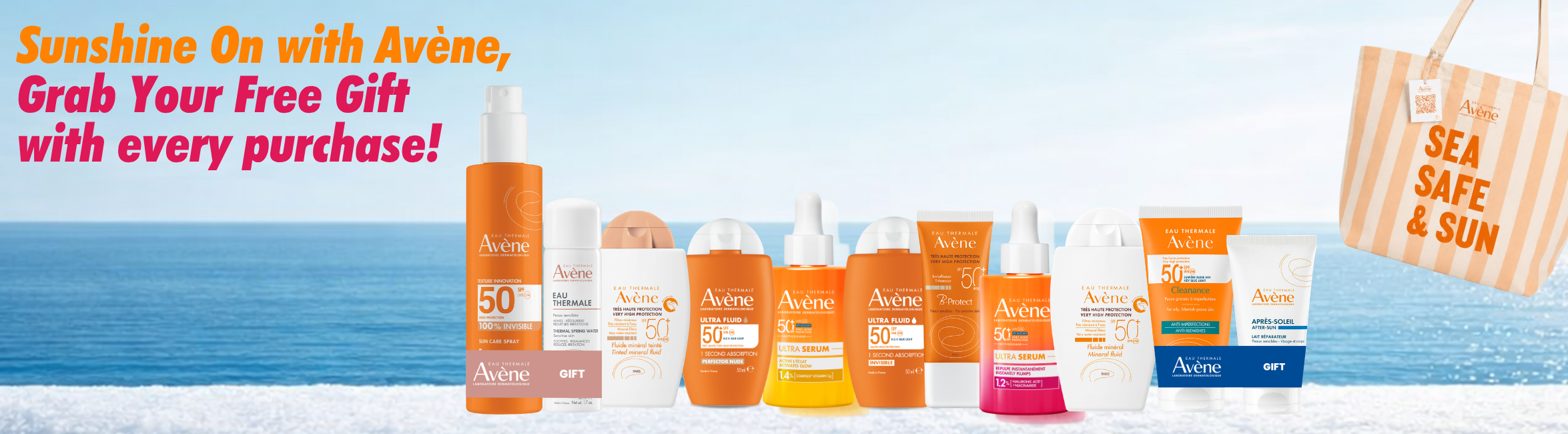 Avene sunshine on banner   2350 x 650