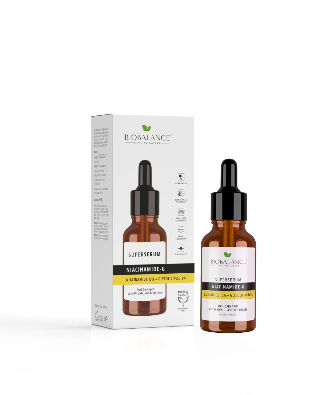 Bio Balance Niacinamide-g 15% + Glycolic Acid 5% Super Serum - 30 ml - 0