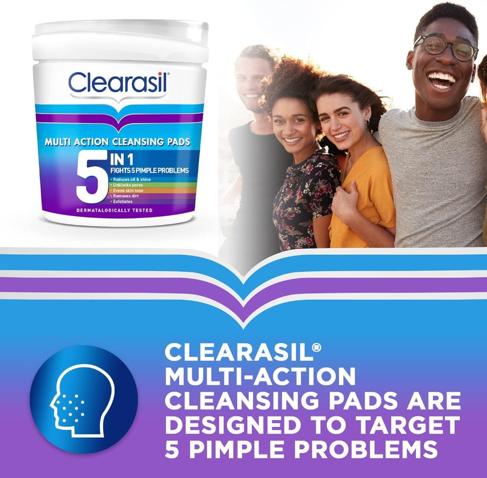 Clearasil 5 in 1 Cleansing Pads - 65 Pads