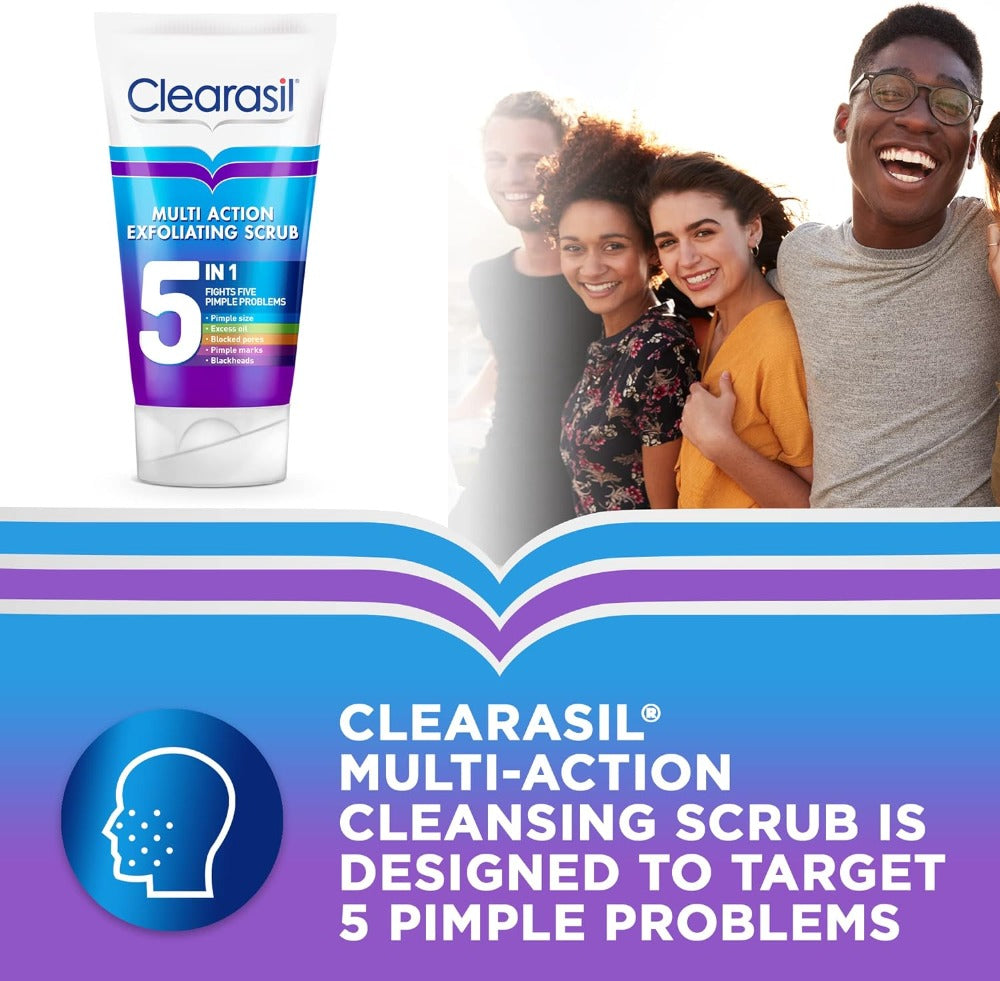 Clearasil Multi Action 5 in 1 Exfoliating Scrub - 150 ml