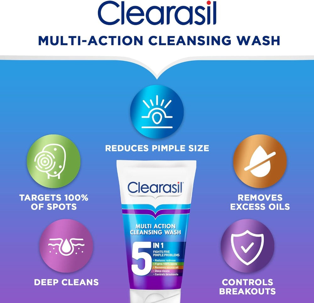 Clearasil Multi Action 5 in 1 Wash - 150 ml