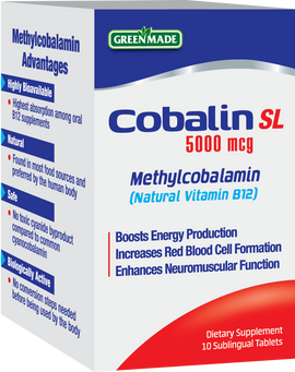 Green Made Cobalin SL 5 000 mcg - 10 Sublingual Tablets
