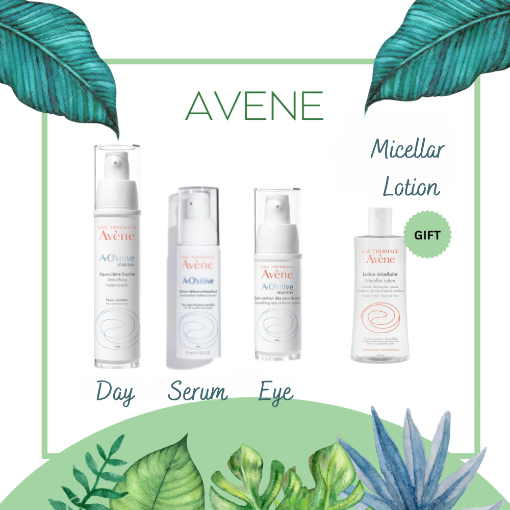 Avene A-oxitive Day + Serum + Eye + Free Micellar Water Bundle