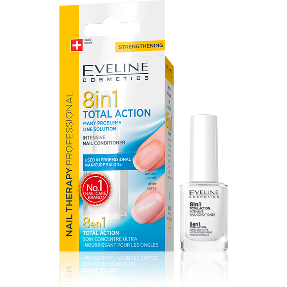 Eveline Nail Therapy Total Action 8 In 1 Intensive Nail Conditioner- 12 ml
