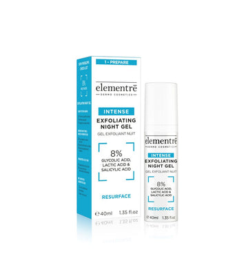 Elementre Exfoliating Night Gel 8% Glycolic, Lactic & Salicylic Acids 40 ml