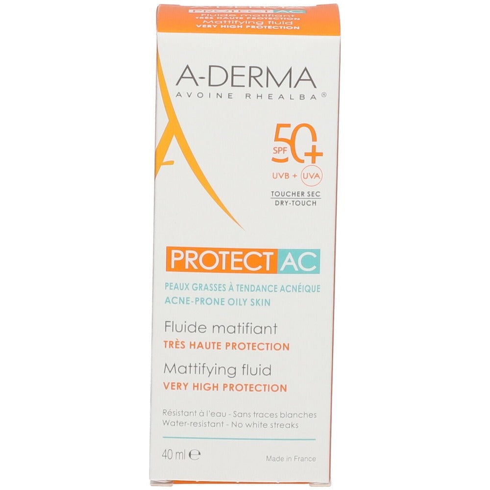 A-DERMA Sun Protect AC Mattifying Fluid SPF50+ 40 ml - 0