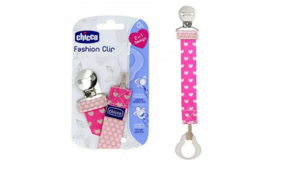 Chicco Fashion Clip Pacifier Clip - Pink