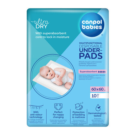 Canpol Babies Multifunctional Disposable Underpads 60*60 Cm - 10 Pcs